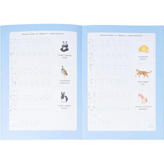 Прописи с наклейками. Учимся весело.Английский язык.24стр