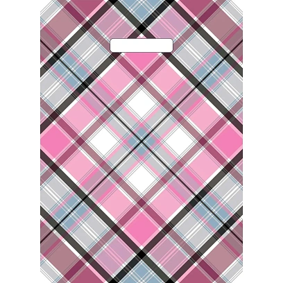 Пакет с вырубной ручкой 29х40 (35) Шотландка 50 шт/уп