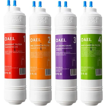 Комплект фильтров AEL для очистки воды 12 дюймов A-12U- 4шт. Арт 73048