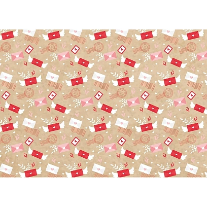 Бумага упаковочная крафт Письма любимым, 15.25.02546