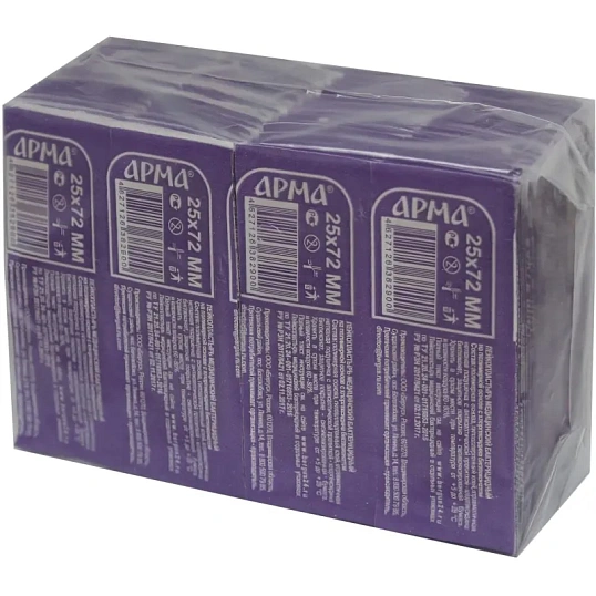 Лейкопластырь бакт, 25х72 мм, полимерный 200 шт/уп, АРМА