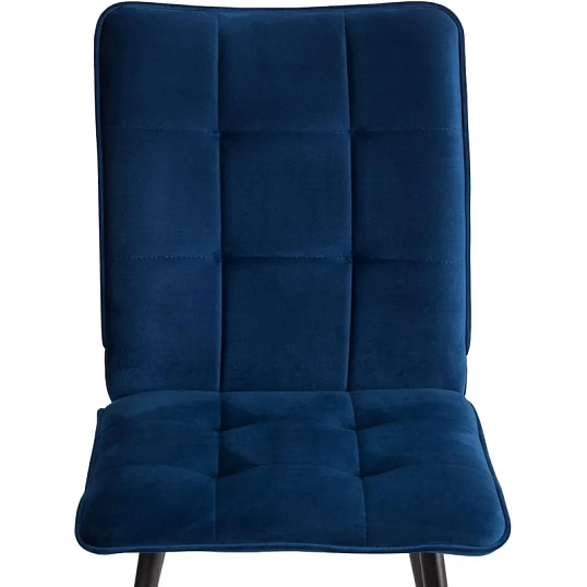 Стул Комус Мебель Flame велюр, 41х55х89, Blue (синий)
