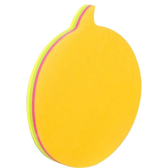 Стикеры с клеевым краем Deli 76х76 мм,20 листов,неон-е,форма в асс-те      