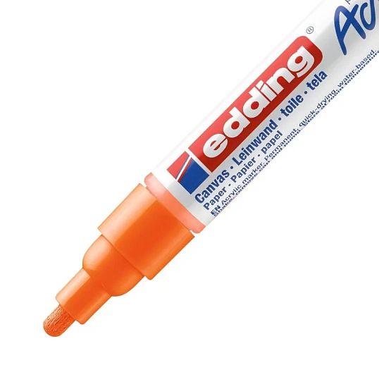 Маркер акриловый Edding 5100/066.кругл. 2-3 мм.Флюоресц.оранж/Neonorange