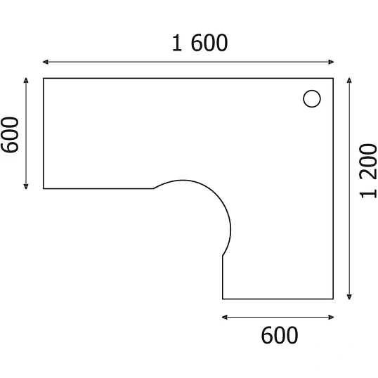 Стол эргономичный PT Арго А-206.60 правый орех гварнери