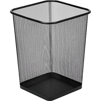 Корзина для мусора Luscan 17 л металл черная