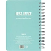 Тетрадь общая А5 Attache Miss Office 128л клетка гребень голубой с серебром