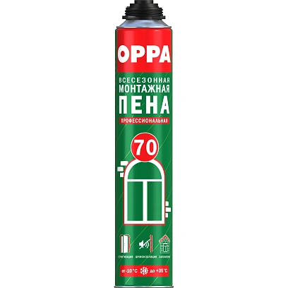 Пена монтажная OPPA 70 профессиональная всесезонная 875 мл