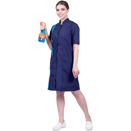 Халат ДИАНА, т/синий-голубой (Хал 818), 104-108/ 170-176