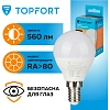 Лампа светодиодная Topfort E14 7W 2700K шар