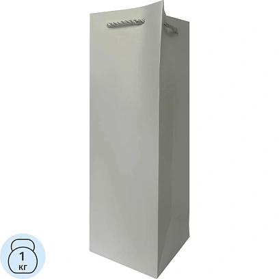 Пакет из гладкой дизайнерской бумаг. Ручки -декоративный шнур/SPB26-White