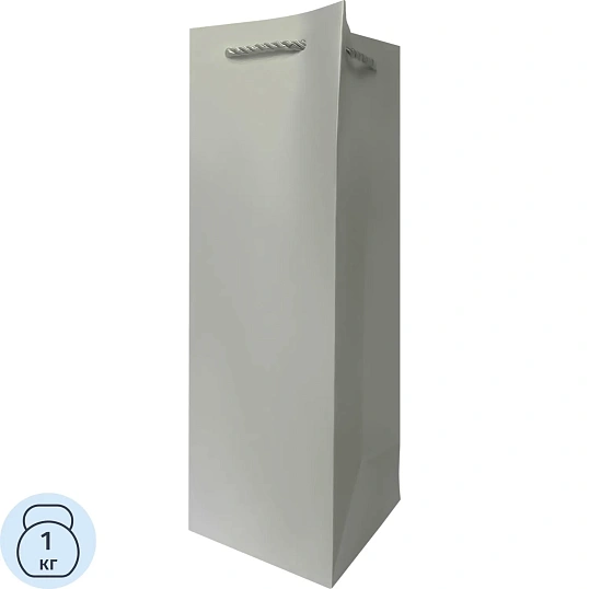 Пакет из гладкой дизайнерской бумаг. Ручки -декоративный шнур/SPB26-White