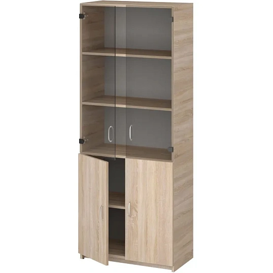 Шкаф SP Бюджет   со стекл. 2553 (651,879,655,670) дуб сонома