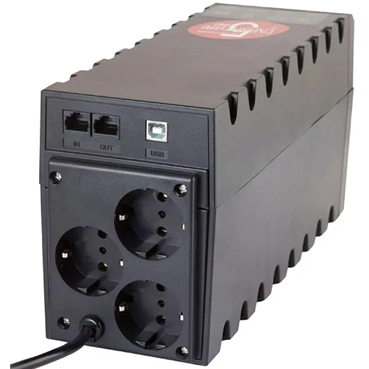 ИБП Powercom Raptor RPT-600AP EURO, лин-инт., 600ВА/360Вт, 3 EURO, USB