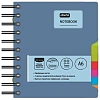 Блокнот А6,200л,клетка,греб. Attache Selection Office book синий металлик