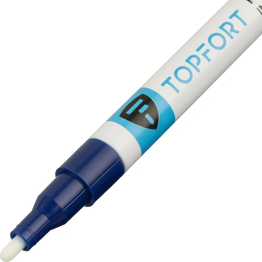 Маркер лаковый TOPFORT Industrial Plus 2 мм синий