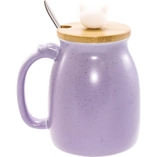 Кружка Котик с клубком №3 фиол Эврика арт.99290