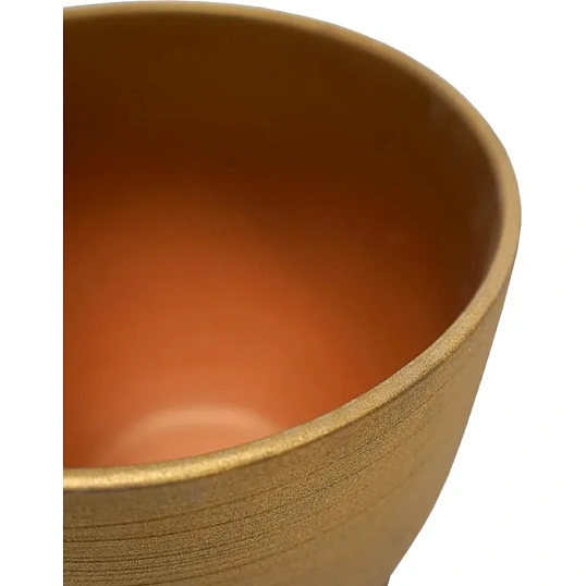 Горшок керамич.с подставкой,4,7л.,Д210 Ш210 В200,бронзовый(матовый),BH-06-3