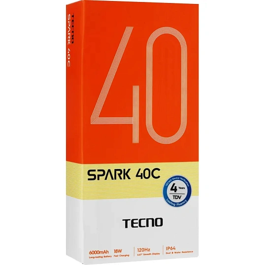 Смартфон Tecno Spark 40C 128Gb 8Gb Veil White