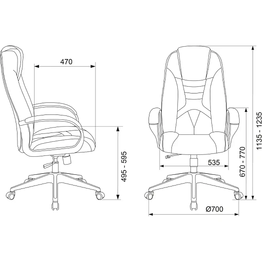 Кресло игровое Zombie 8 черный искусственная кожа 1078865/1583069