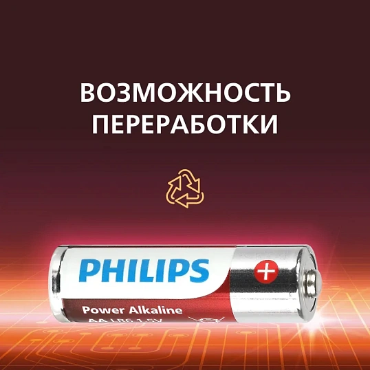 Батарейка Philips Power АА LR6-20BL/LR6P20BX/51 алкалин. 1,5v 20 шт/уп