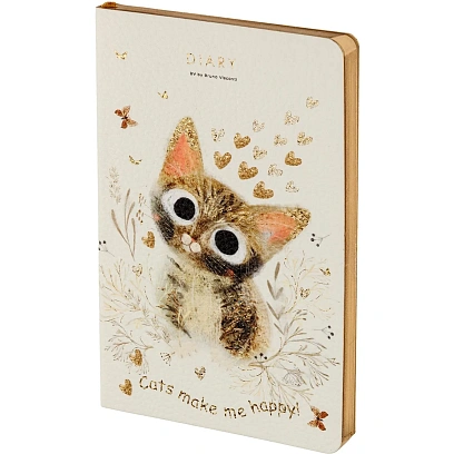 Ежедневник недатированный А5 FLEX Love me.Милый котик 3-743/19