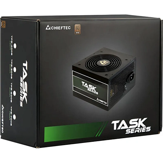 Блок питания Chieftec Task TPS-600S, 600W, 80 PLUS BRONZE, APFC, 12cm fan
