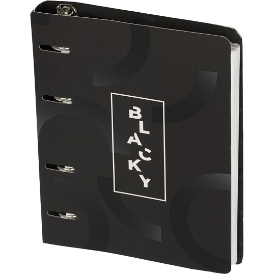 Ежедневник недатированный на кольцах Attache, 136л., 80г/м3, Blacky