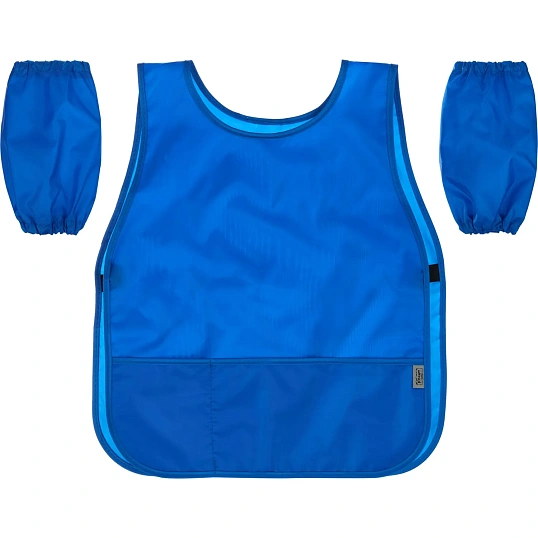 Накидка для труда   Синяя, 2 кармана,  нарукавники, 475x410, ФН  2