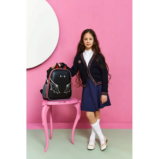 Ранец Комус Класс Basic Летучая мышка , черный, 2 отд, эргоном спинка