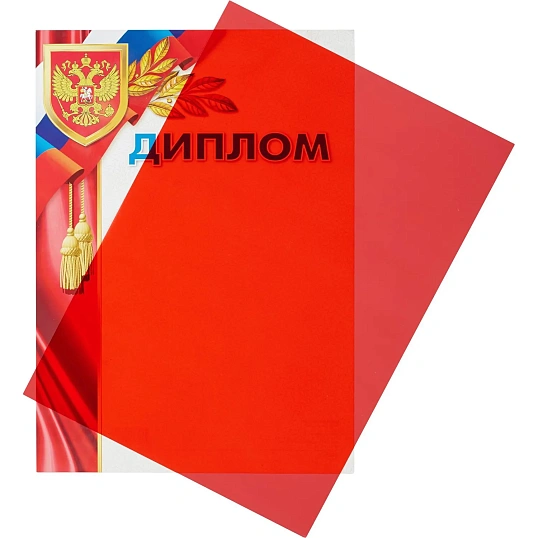 Обложки для переплета пластиковые  красА4, 200мкм,100шт/уп