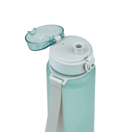 Бутылка для воды тритановая 1000 мл,голубая матовая,с ситечком,720-1000-CNM