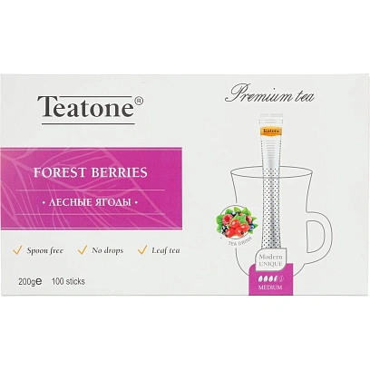 Чай напиток Лесные ягоды TEATONE в металл.стике. 100 шт./уп.1257