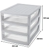 Бокс с выдвижными лотками А4 260х368х265мм 3выдв.отд, светло-сер. 433223930