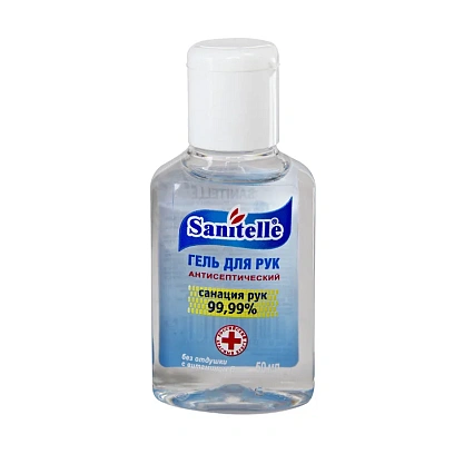Гель для рук антисепт САНИТЕЛЬ 50мл с вит Е без отдушки