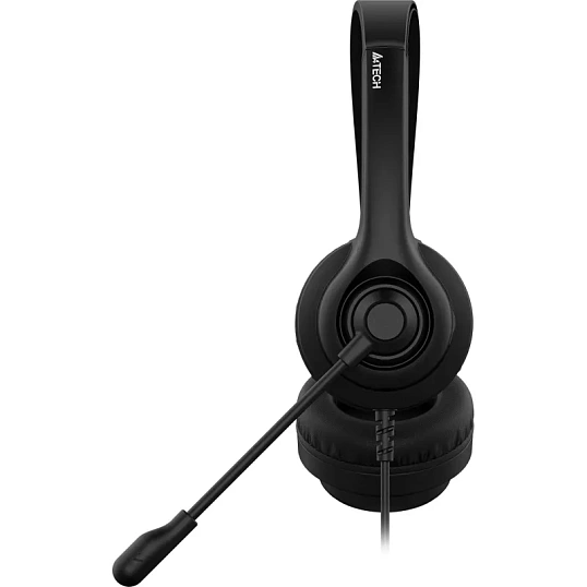 Гарнитура A4Tech HU-8 черный 2м накладные USB