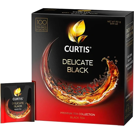 Чай Curtis Delicate Black черный, мелкий лист, 100 сашет