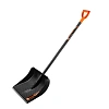 Лопата для уборки снега FINLAND пластик 49х41х151 см с черенком 1023-Ч