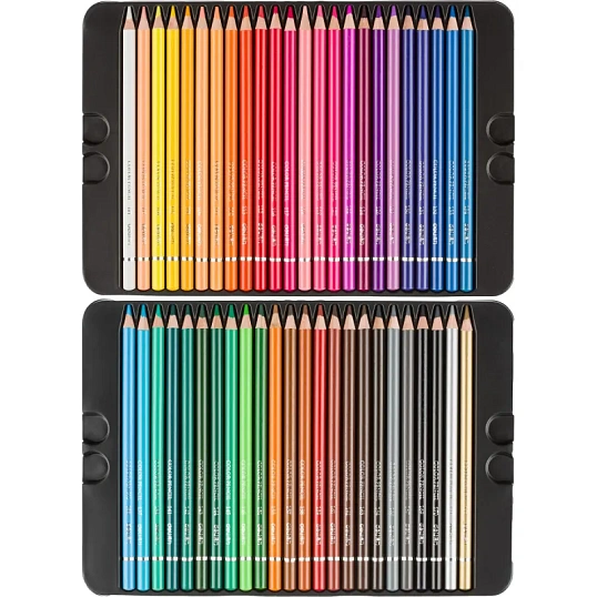 Карандаши цветные Deli липа 48 цв/наб мет.кор. 6567