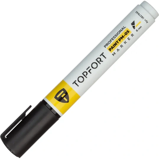 Маркер лаковый TOPFORT Paint 6 мм черный