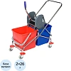 Тележка уборочная с отжимным прессом Luscan Prof 2х26л 86x41x90см