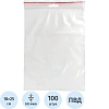 Пакет с замком (Zip Lock) с европодвесом 18 х 25 см, 60 мкм, 100 шт/уп