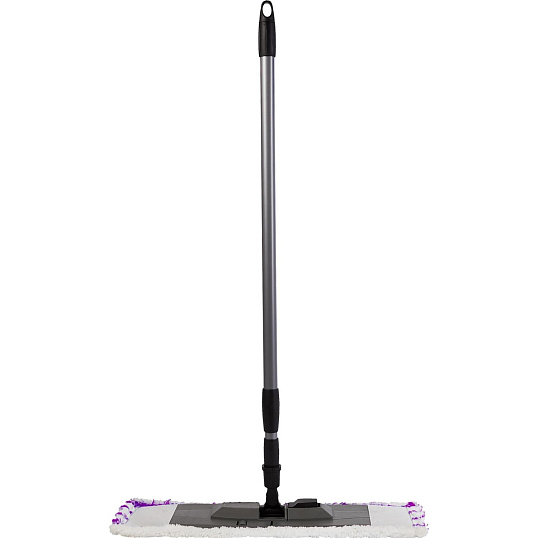 Швабра флаунд пласт 40х11 в сборе с насадк Soft микроф, телескоп.чер SV5102