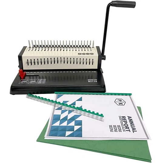 Брошюровщик Office Kit B2116, А4, 16/450л., пл. пруж