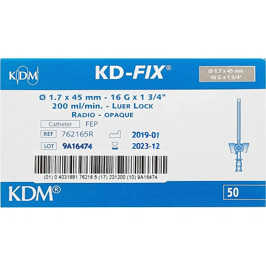 Катетер внутривенный с доп.портом G16 KDM 50шт/уп