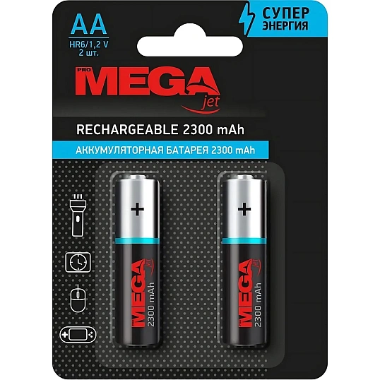 Аккумулятор АА/HR6 Ni-MH Rechargeable 2300mAh бл/2шт