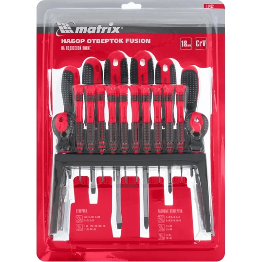 Набор отверток Fusion 18 шт CrV MATRIX 11452