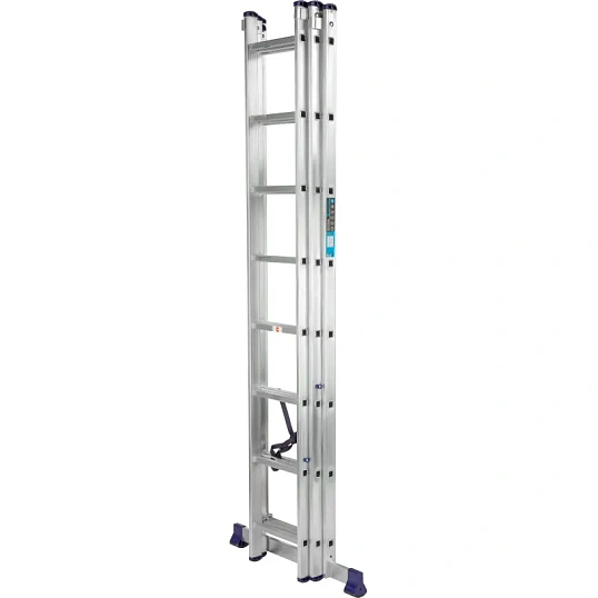 Лестница трехсекционная алюминиевая 3х8 ступеней TOPFORT