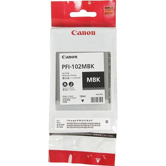Картридж струйный Canon PFI-102МBK(0894B001/894B003)мат.чр.д/IPF500/600/700