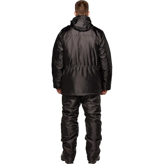 Костюм зимний Охранника с п/к черный (р.60-62) 182-188